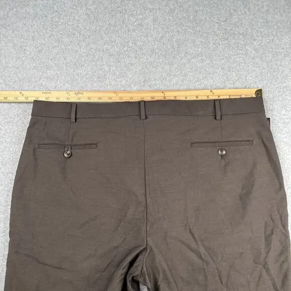 Roundtree & Yorke Travel Smart Pants Trousures Classic Fti Flat Front 42x32 New - Picture 14 of 14